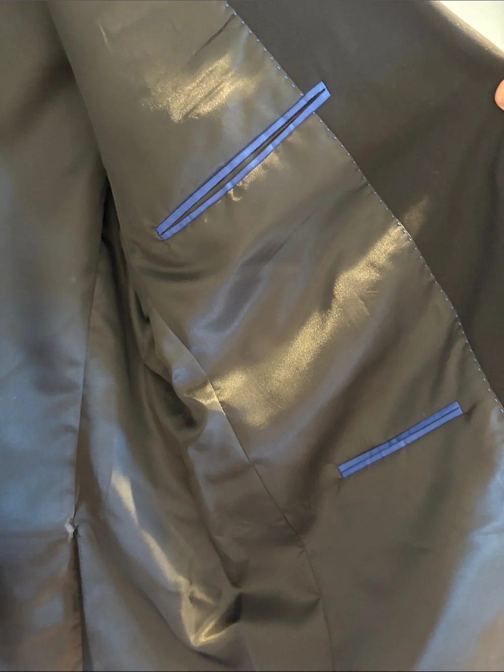 Kenneth Cole Black Men's Two-Button Suit Jacket